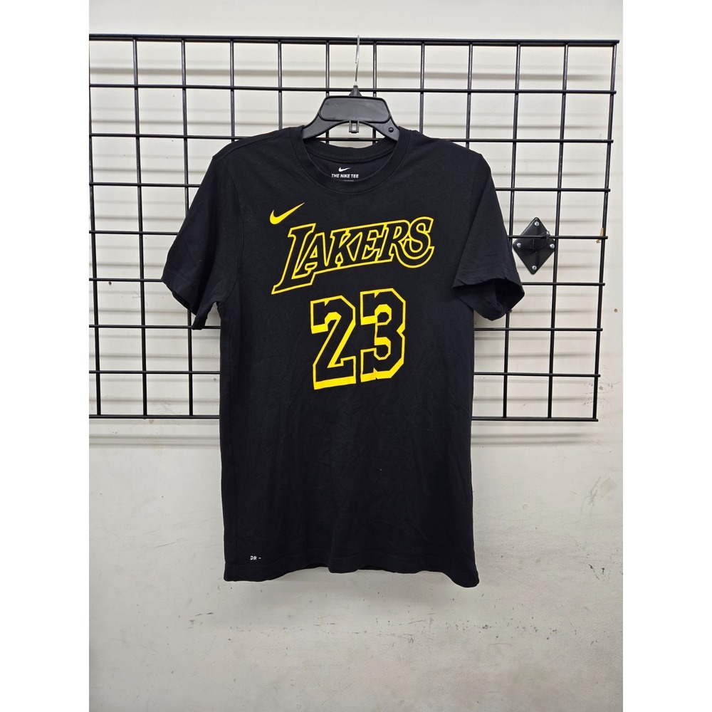 PREOWNED‎ LAKERS NO 23 LEBRON JAMES T SHIRT BLK SIZE M